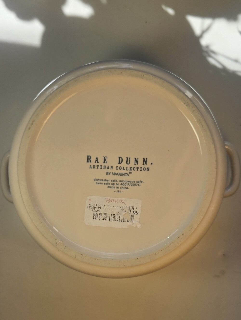 Rae Dunn Artisan Collection Ceramic 'Sweet' Oven Safe Bowl with Handles - Picture 11 of 11